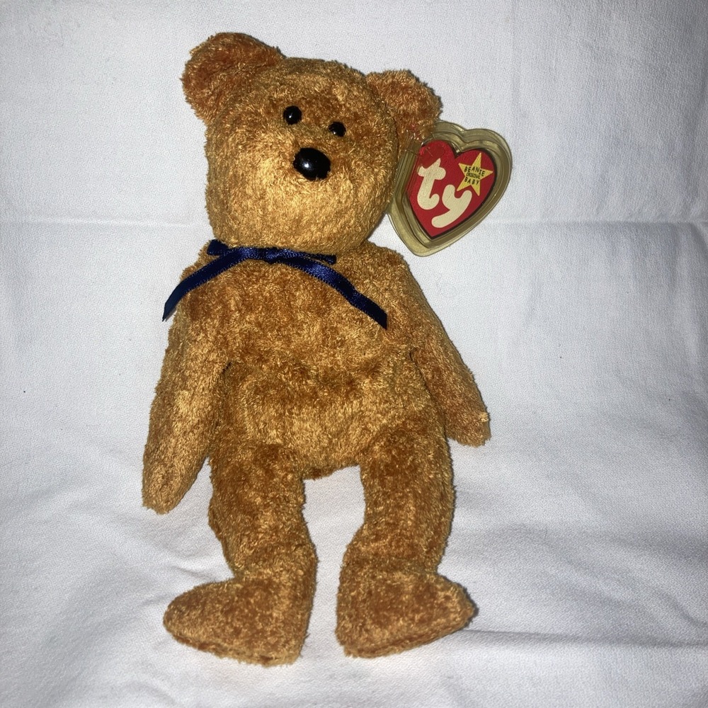 TY Beanie Baby Fuzz 1998/1999, Retired, With Silver Tag Errors Rare